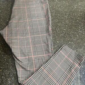 Old Navy Tan and Black Plaid Stretch Stevie Pants Size XXL Comfy Office Legging